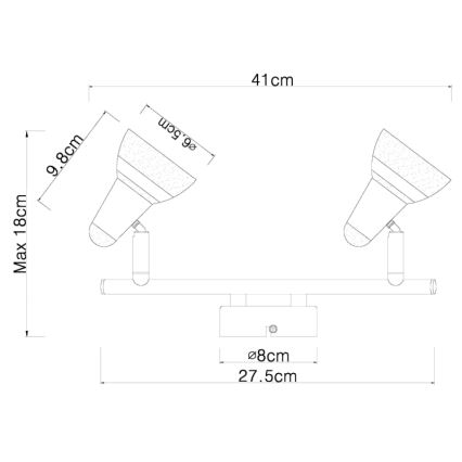 Globo - LED Oświetlenie punktowe 2xLED/4W/230V chrom błyszczący