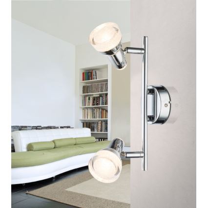 Globo - Oprawa punktowa LED 2xLED/4W/230V chrom błyszczący