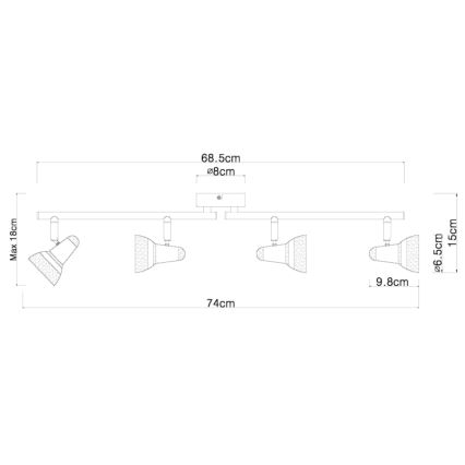 Globo - LED Oświetlenie punktowe 4xLED/4W/230V chrom błyszczący