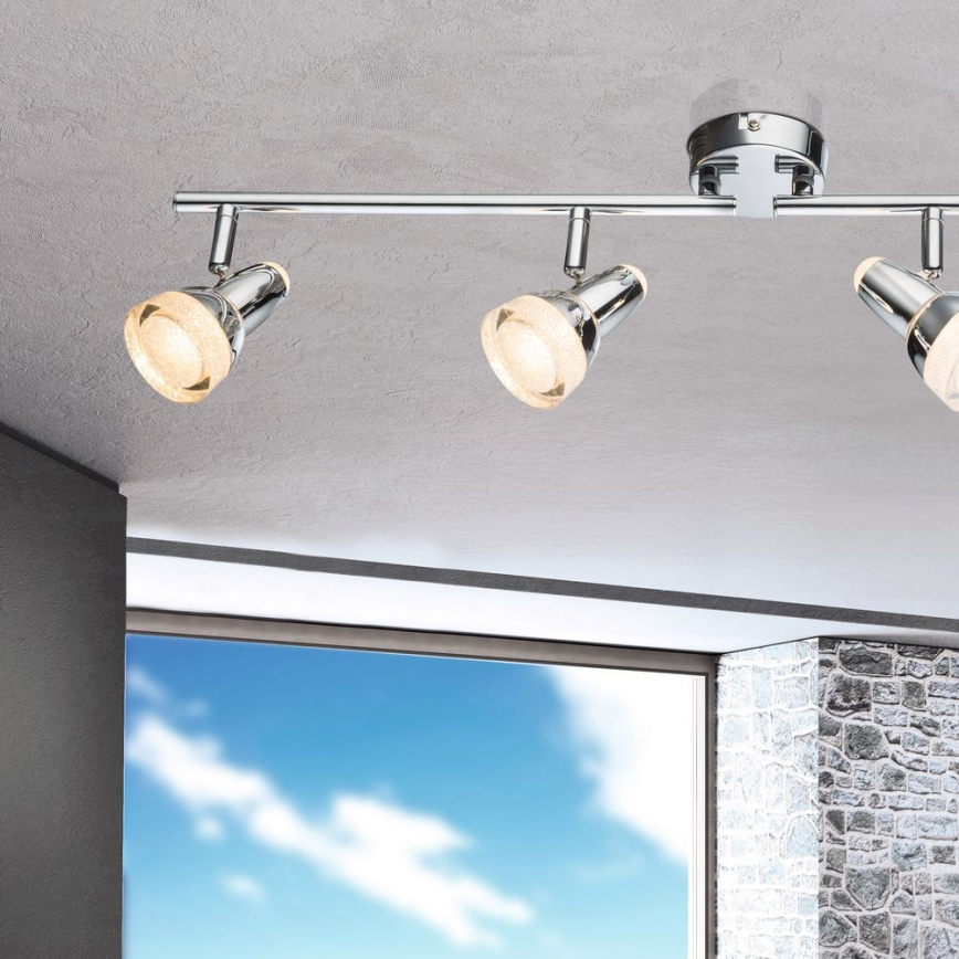 Globo - Oprawa punktowa LED 4xLED/4W/230V chrom błyszczący