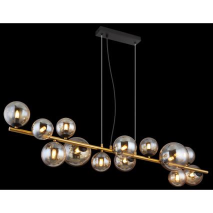 Globo - LED Żyrandol na lince 13xG9/3,5W/230V dymny/brązowy