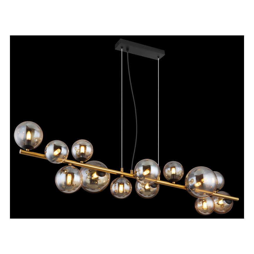 Globo - LED Żyrandol na lince 13xG9/3,5W/230V dymny/brązowy