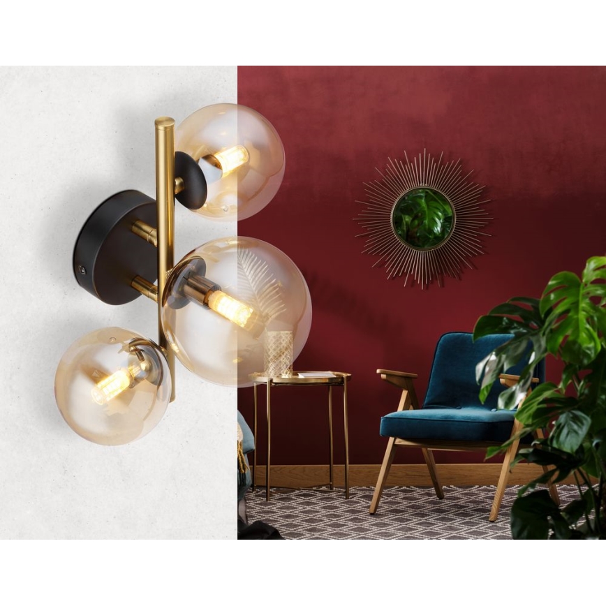 Globo - LED Żyrandol natynkowy RIHA 3xG9/3,5W/230V mosiądz