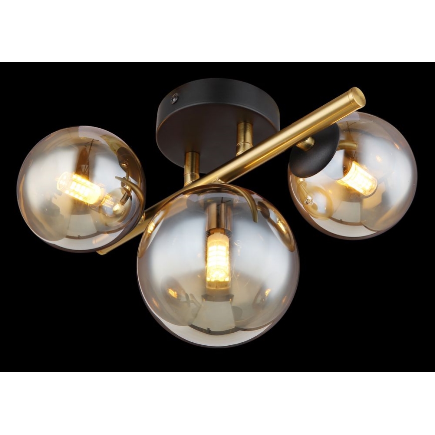 Globo - LED Żyrandol natynkowy RIHA 3xG9/3,5W/230V mosiądz