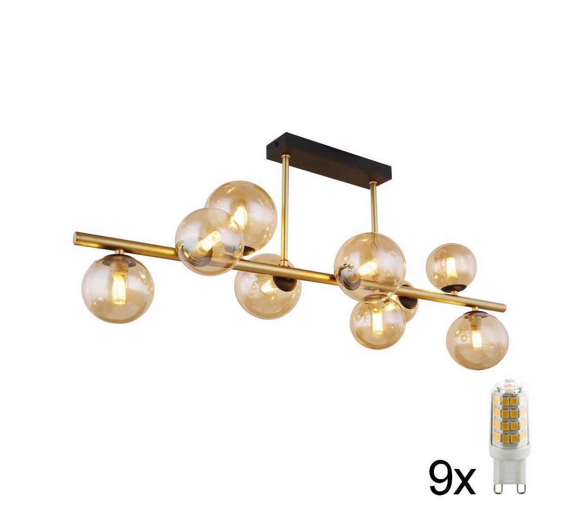 Globo 56135-9D - LED Żyrandol RIHA 9xG9/3W/230V mosiądz