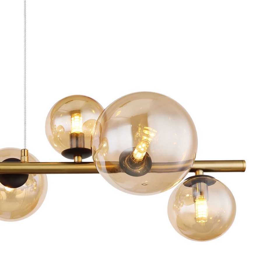 Globo - LED Żyrandol na lince 9xG9/3W/230V mosiądz