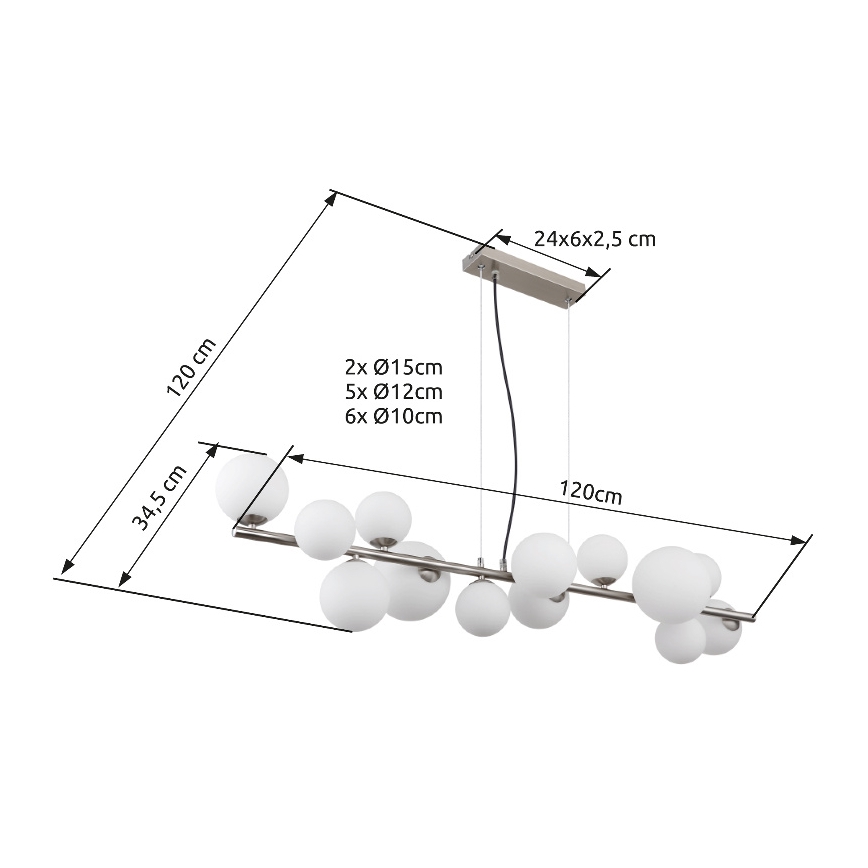 Globo - LED Lampa podłogowa 13xG9/3,5W/230V biała