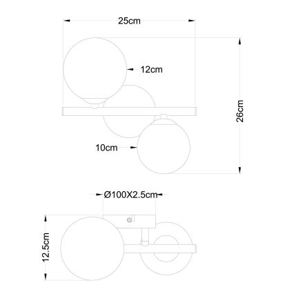 Globo - LED Żyrandol natynkowy 2xG9/3W/230V chrom