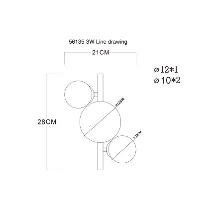 Globo - LED Żyrandol natynkowy RIHA 3xG9/3,5W/230V matowy chrom