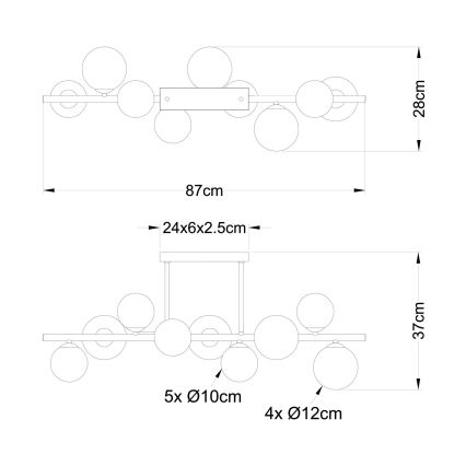 Globo - LED Żyrandol 9xG9/3W/230V chrom