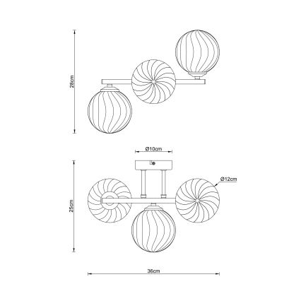 Globo - Kinkiet 3xG9/4W/230V