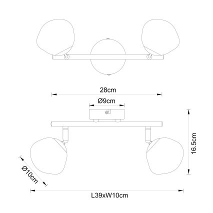 Globo - Oprawa punktowa 2xG9/5W/230V