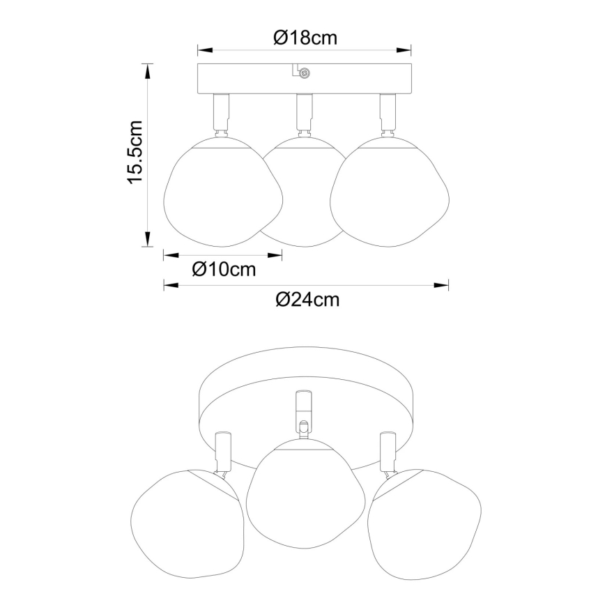 Globo - Oprawa punktowa 3xG9/5W/230V