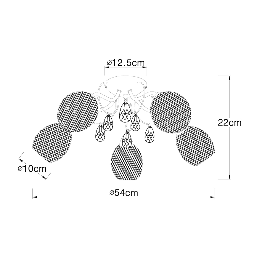 Globo - Żyrandol natynkowy 5xE14/40W/230V