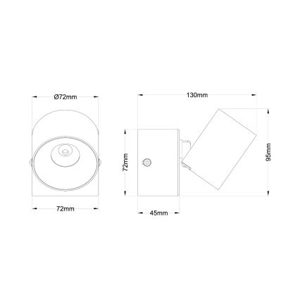 Globo - Kinkiet punktowy LED/6W/230V