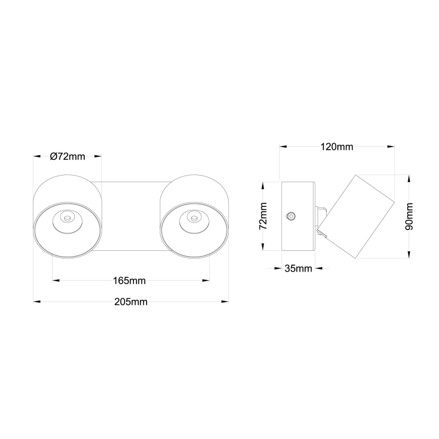 Globo - Lampa punktowa LED 2xLED/6W/230V