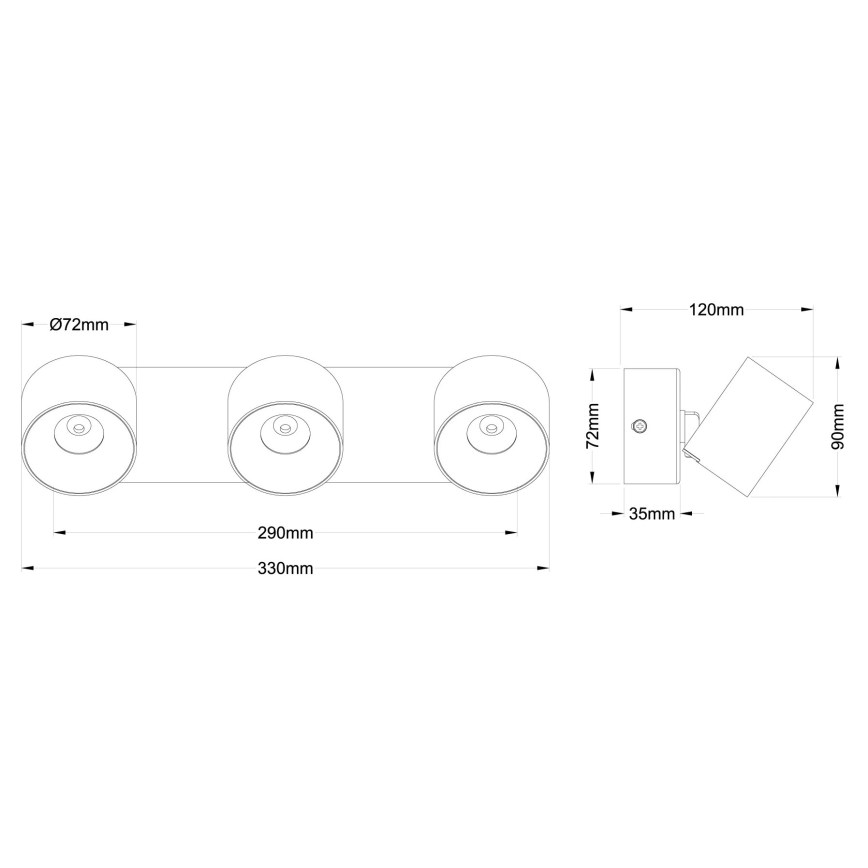 Globo - Oprawa punktowa LED 3xLED/6W/230V