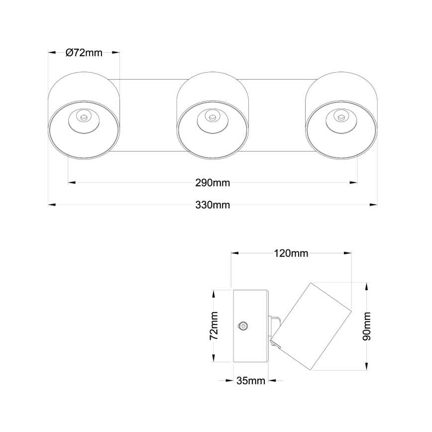 Globo - Oprawa punktowa LED 3xLED/6W/230V