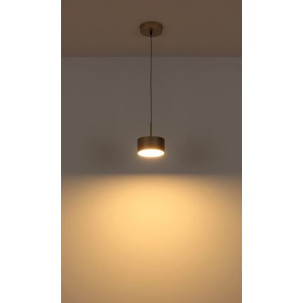 Globo - Lampa wisząca LED na lince LED/12W/230V 3000K śr. 15 cm mosiądz