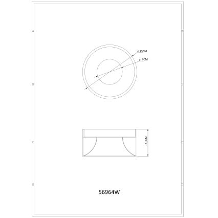 Globo - Lampa sufitowa LED/12W/230V 3000K śr. 15 cm biała