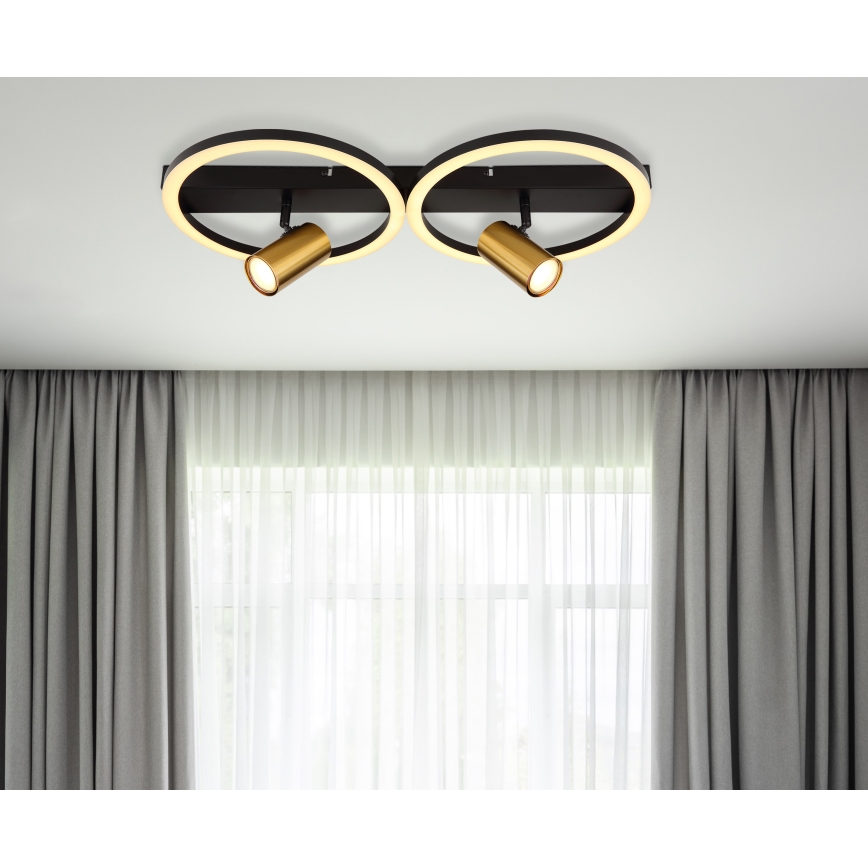Globo - LED Plafon 2xGU10/5W/230V + LED/24W/230V