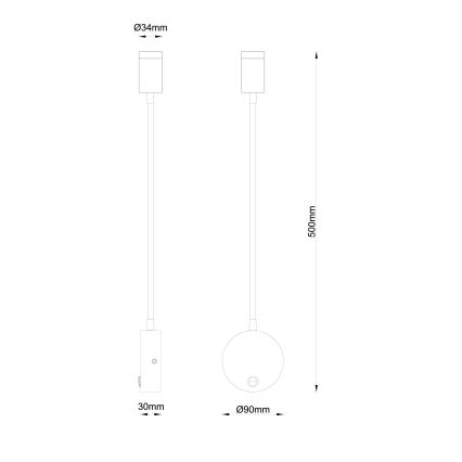 Globo - LED Kinkiet LED/3W/230V