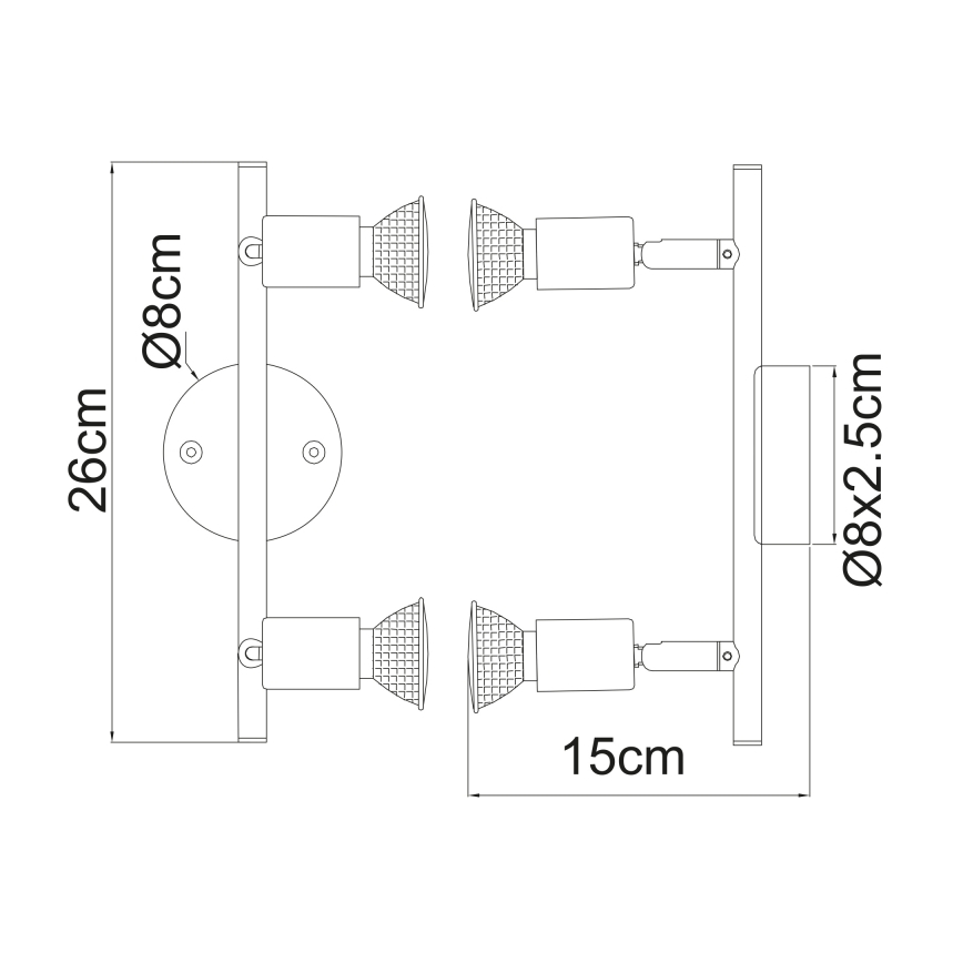 Globo - LED Oświetlenie punktowe 2xGU10/3W/230V