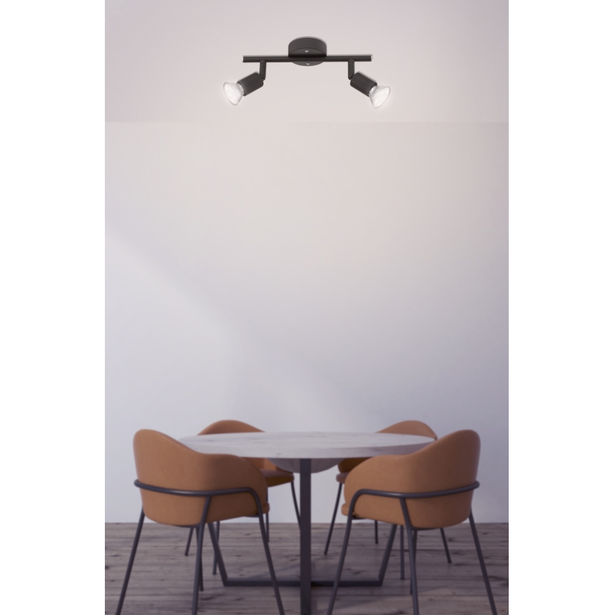 Globo - LED Oświetlenie punktowe 2xGU10/3W/230V czarne