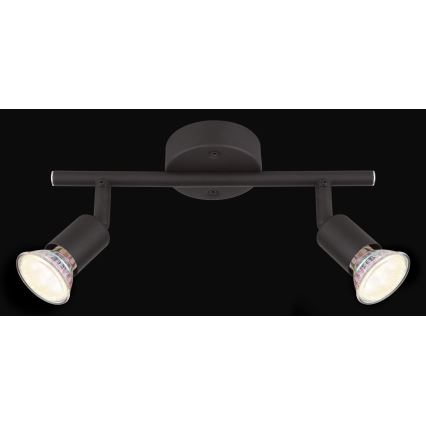 Globo - LED Oświetlenie punktowe 2xGU10/3W/230V czarne