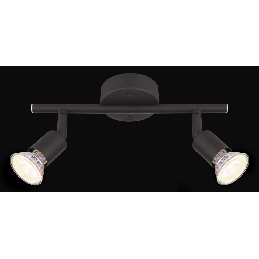Globo - LED Oświetlenie punktowe 2xGU10/3W/230V czarne