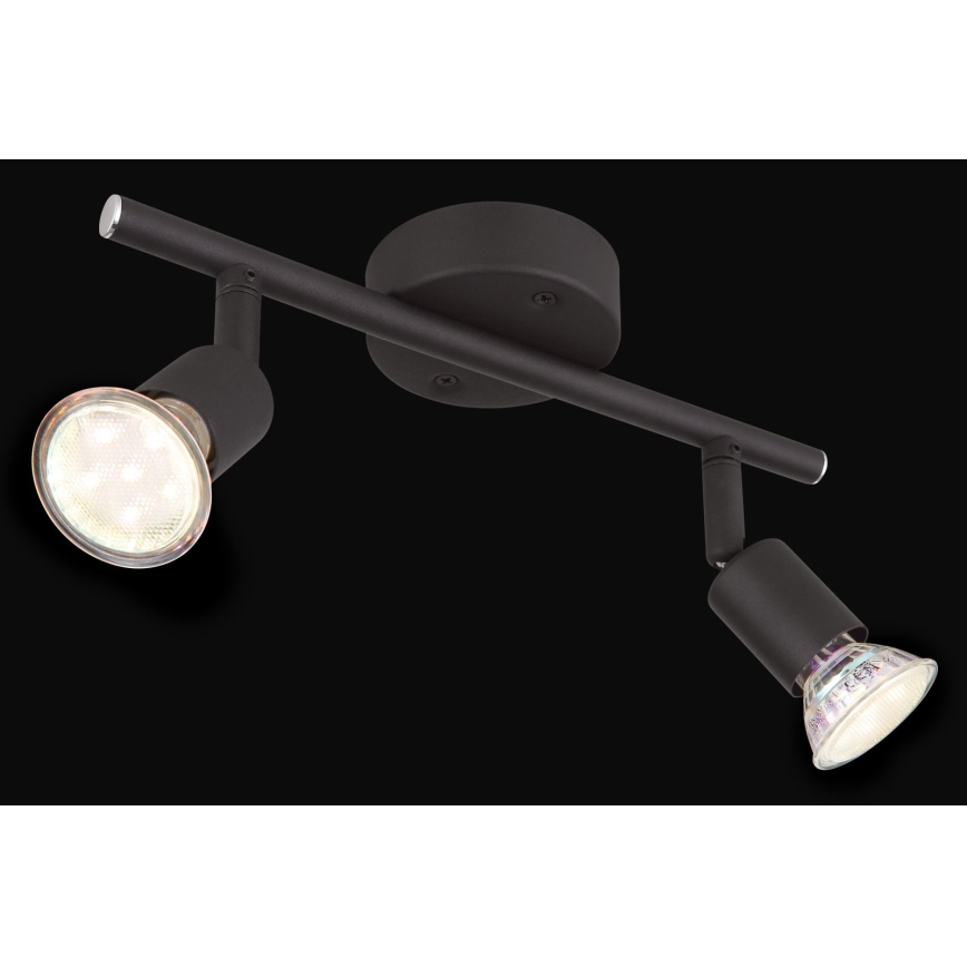 Globo - LED Oświetlenie punktowe 2xGU10/3W/230V czarne