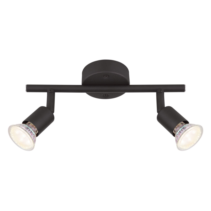 Globo - LED Oświetlenie punktowe 2xGU10/3W/230V czarne