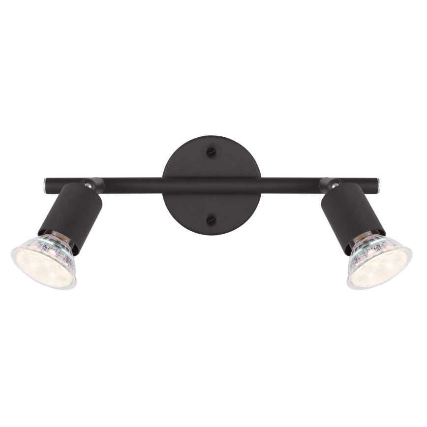 Globo - LED Oświetlenie punktowe 2xGU10/3W/230V czarne