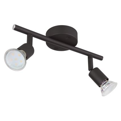 Globo - LED Oświetlenie punktowe 2xGU10/3W/230V czarne