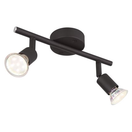 Globo - LED Oświetlenie punktowe 2xGU10/3W/230V czarne
