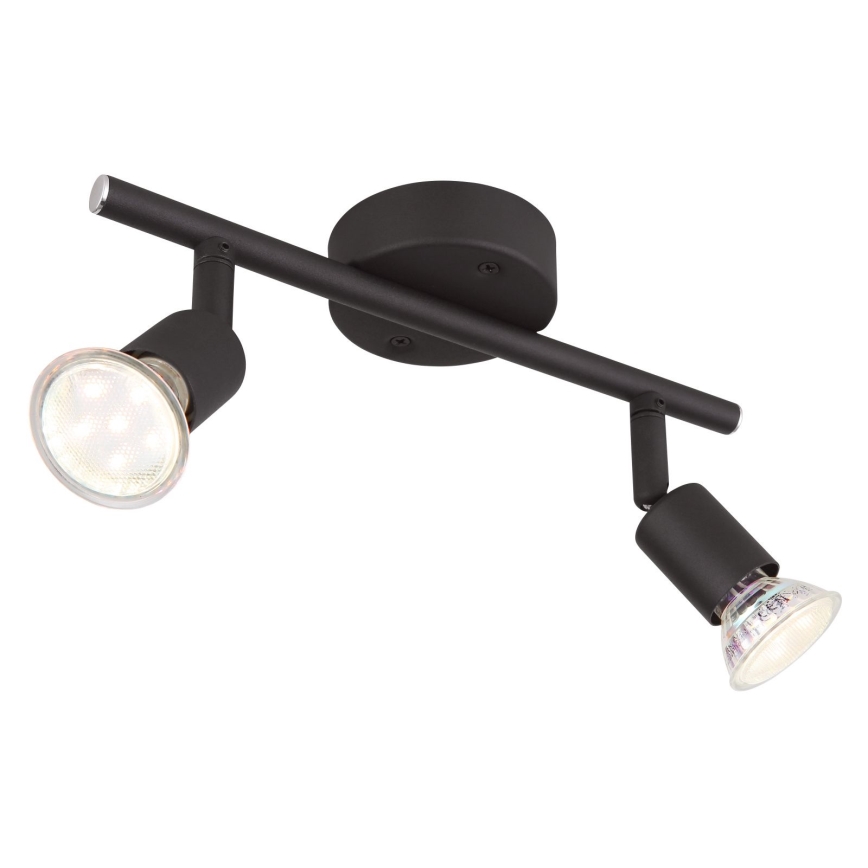 Globo - LED Oświetlenie punktowe 2xGU10/3W/230V czarne