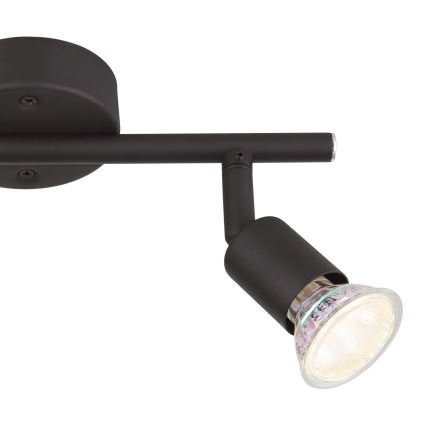 Globo - LED Oświetlenie punktowe 2xGU10/3W/230V czarne