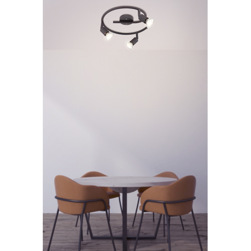 Globo - LED Oświetlenie punktowe 3xGU10/3W/230V czarne