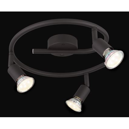 Globo - LED Oświetlenie punktowe 3xGU10/3W/230V czarne