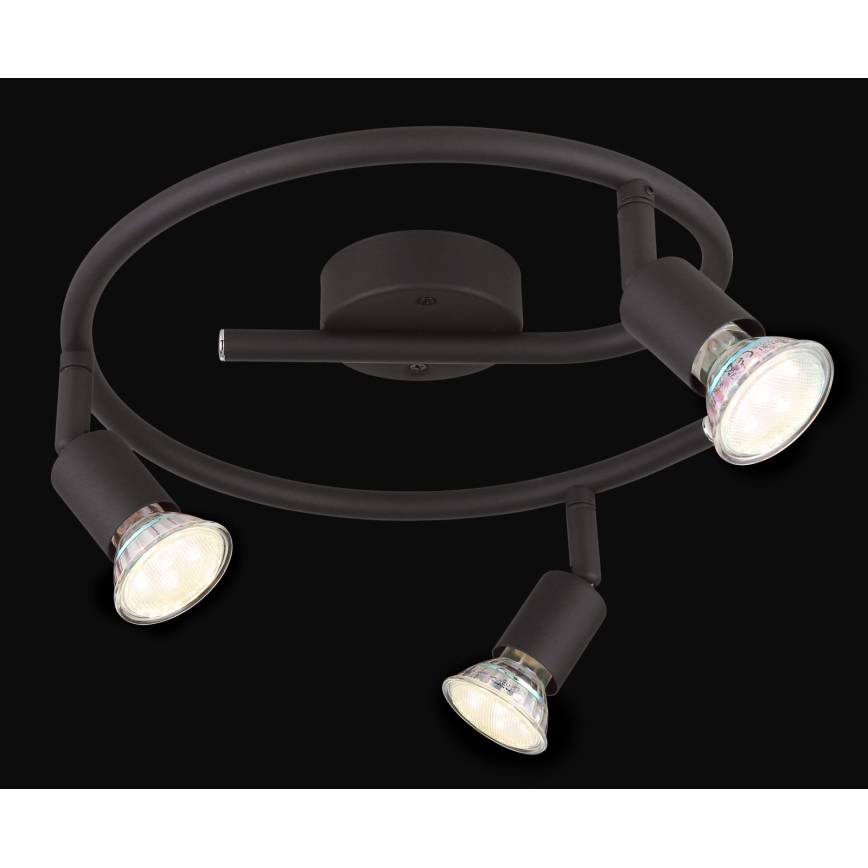 Globo - LED Oświetlenie punktowe 3xGU10/3W/230V czarne