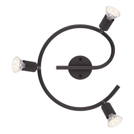 Globo - LED Oświetlenie punktowe 3xGU10/3W/230V czarne