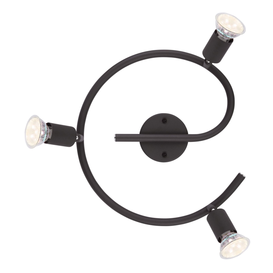 Globo - LED Oświetlenie punktowe 3xGU10/3W/230V czarne