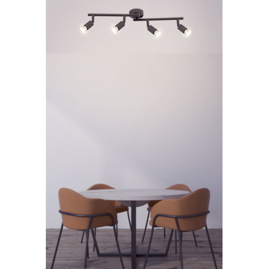 Globo - LED Oświetlenie punktowe 4xGU10/3W/230V czarne