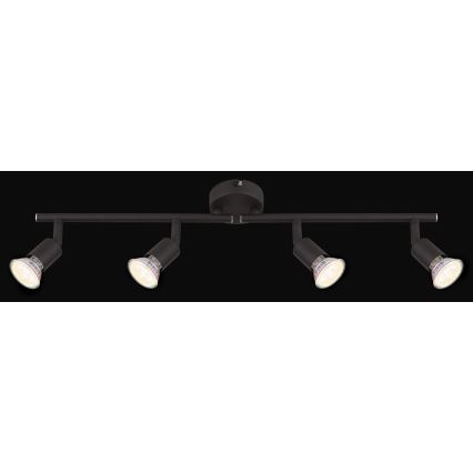 Globo - LED Oświetlenie punktowe 4xGU10/3W/230V czarne