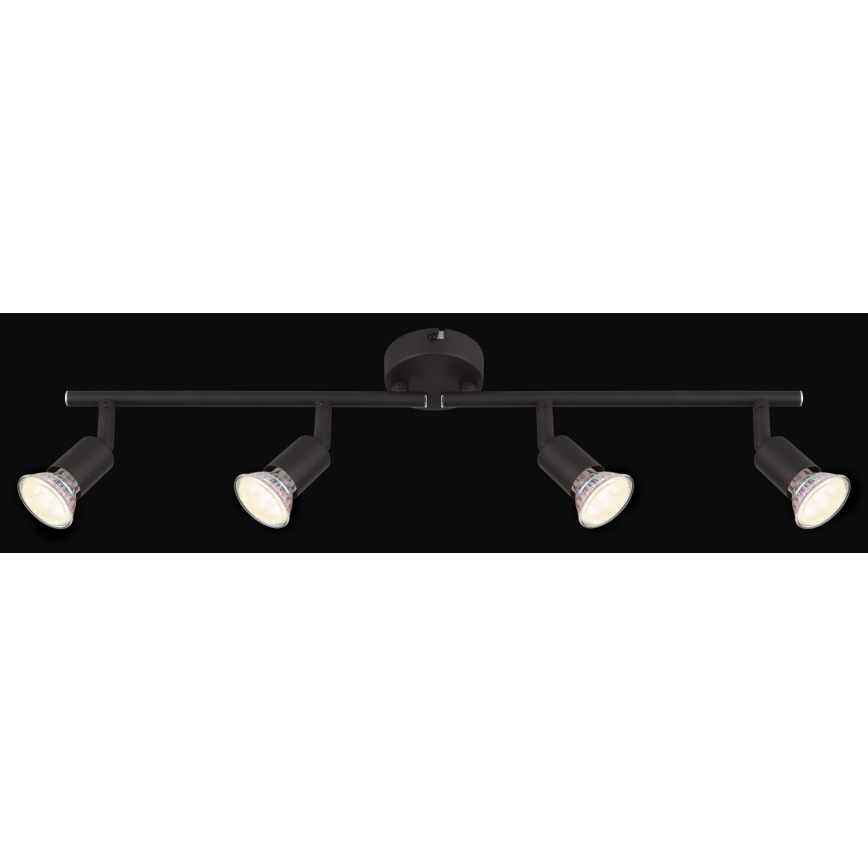 Globo - LED Oświetlenie punktowe 4xGU10/3W/230V czarne