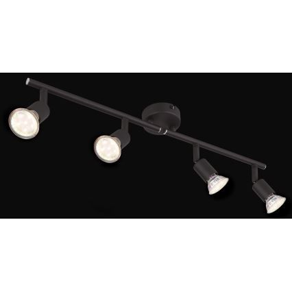 Globo - LED Oświetlenie punktowe 4xGU10/3W/230V czarne