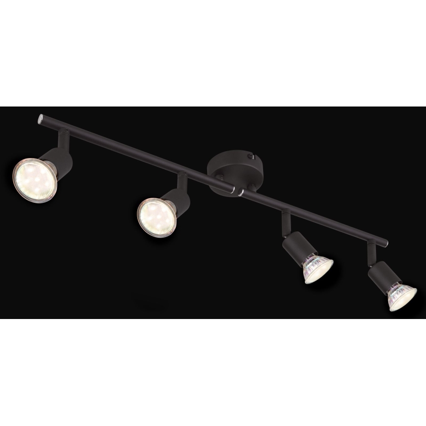 Globo - LED Oświetlenie punktowe 4xGU10/3W/230V czarne