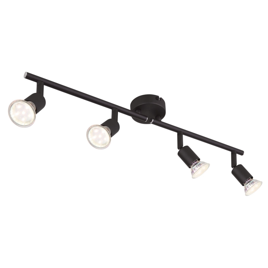 Globo - LED Oświetlenie punktowe 4xGU10/3W/230V czarne