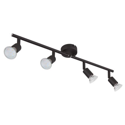 Globo - LED Oświetlenie punktowe 4xGU10/3W/230V czarne