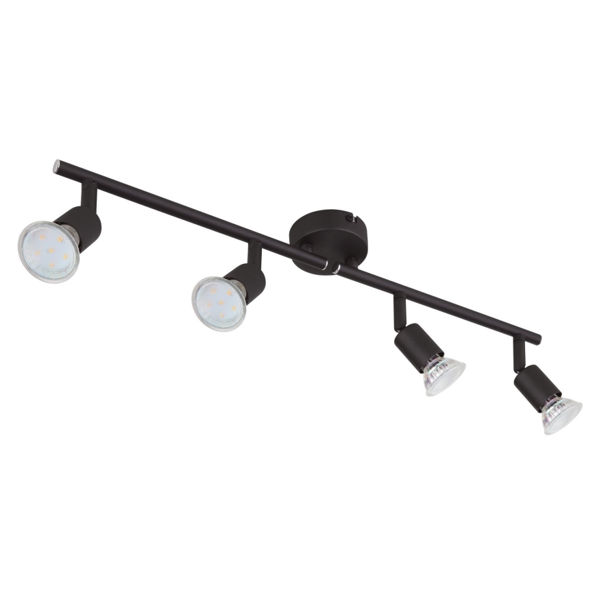 Globo - LED Oświetlenie punktowe 4xGU10/3W/230V czarne